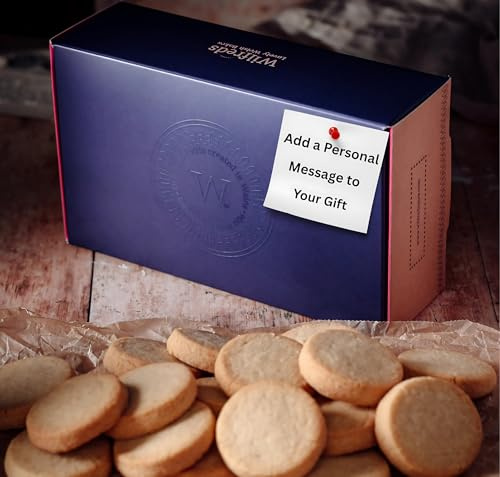 Wilfred’s Luxury Shortbread Biscuit Gift Set – 20 Crumbly Butter Biscuits Made with Welsh Shirgar Butter – Premium Gift Box with Personalised Message Option (Plain)