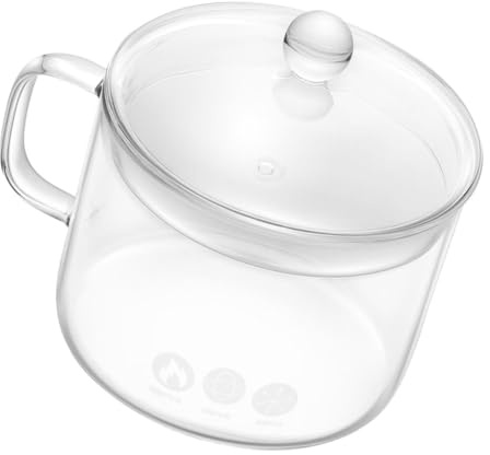 Holibanna Cacerola De Vidrio Transparente Para Cocinar Cacerola De Vidrio Para Estufa Tapa Para Cocinar Lento Transparentes Para Uso Diario