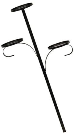 Uqezagpa Eleganti portacandele neri a 3 livelli per albero di Natale nero portacandele per festival casa