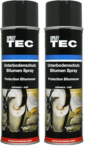 Kwasny 235 500 Auto-K Spray TEC Unterbodenschutz Bitumen schwarz 500ml (Packung mit 2)