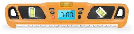 Goniometro per la lavorazione del legno, Display A LED Per Goniometro Elettrico Con Mirino Angolare A 360 Gradi, Inclinometro Digitale Magnetico, Strumento Di Misurazione Dell'angolo(Yellow)