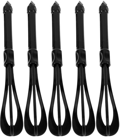 FUNNETOYU Set 5 fouets plastique pour coloration cheveux, multifonctionnel, résistance à la déformation, accessoires de coiffure pour professionnels en salon Réutilisable