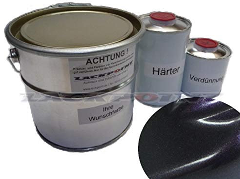 1,75 Liter Set 2K Autolack Black Violett Metallic kein Klarlack Trendlack Tuning