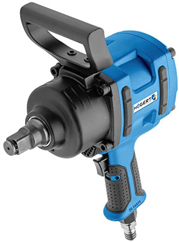 Högert Technik - Pneumatischer Schlagschrauber 3/4 I Schlagmechanismus - Twin Hammer I Betriebsdrehmoment bis 1800 Nm I 3 Betriebsbereiche I Umschalter für die Drehrichtung Links/Rechts I HT4R625