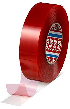 tesafix 4965 | Stark haftendes Doppelseitiges Klebeband, Montageband | transparent, Länge : 50 m, versch. Breiten (38 mm x 50 m)