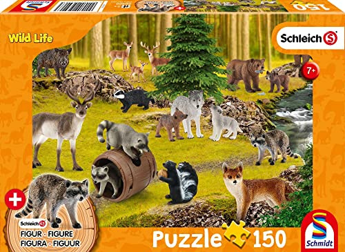 Wild Life, Bei den Waschbären (Kinderpuzzle): Mit Add-On (Original Figur)