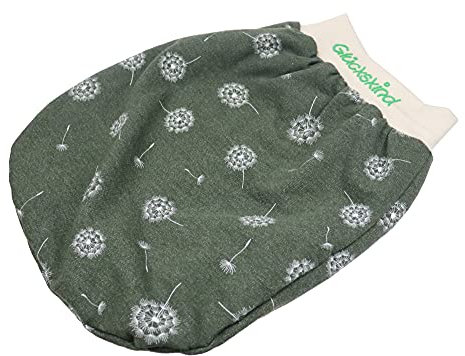 MEIN NAME Strampelsack Pusteblume olivgrün Baby, Schlafsack personalisiert, Babyschlafsack in verschiedenen Größen (Olivgrün, 48)
