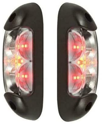 MelTruck® 2x LED Begrenzungsleuchte 12V 24V E9 weiß und rot für LKW PKW Anhänger Auflieger (Breite - 110 mm (weiß, gelb und rot))