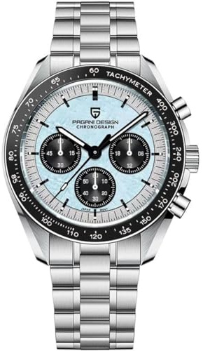 Pagani Design 1701 Herren-Armbanduhr, Quarz, Herren-Chronograph, Edelstahl, Sport-Armbanduhr für Herren, wasserdicht, Japanisches VK63-Uhrwerk…