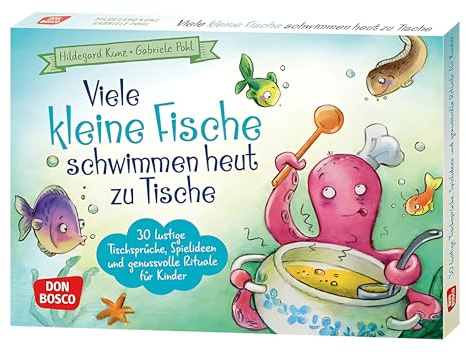 Viele kleine Fische schwimmen heut zu Tische: 30 lustige Tischsprüche, Spielideen und genussvolle Rituale für Kinder. Tischreime für den Kindergarten, ... Ideen für Kindergruppen auf DIN-A5-Karten)