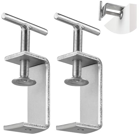 EXLECO 2 X Abrazadera de Acero Inox C abrazaderas Tornillo Abrazadera 15-60mm Aberturas de la Mandíbula Ajustable Viga Abrazadera de Fijación Abrazadera de Mesa