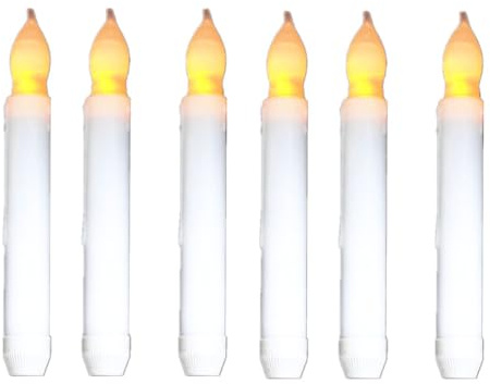 6Pcs Candele Decorative Led Senza 16.5 Pollici Per Decorazioni Natalizie E Halloween, Alimentate a Batteria, Sicure E Versatili Per Casa E Eventi