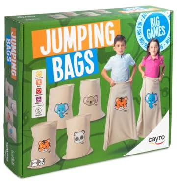 Cayro - Jumping Bags - Compite para Llegar el Primero - Salta en Sacos de Animales - Compite con Familia y Amigos - 2 a 4 Jugadores