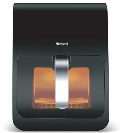Homend Airfryday 6L Digital Air Fryer Oven with Steam Function & Glass Window, 12-in-1 Dual Heating Cooker for Oil-Free Healthy Cooking, Family Size Electric Airfryer with Touchscreen Presets