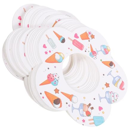 GOOHOCHY Drip-Proof Ice-pop Paper Holder Decorative Popsicles Holder for Boys and Girls 50pcs Cardboard Tray Anti-drip Popsicle Accessories for Summer Parties