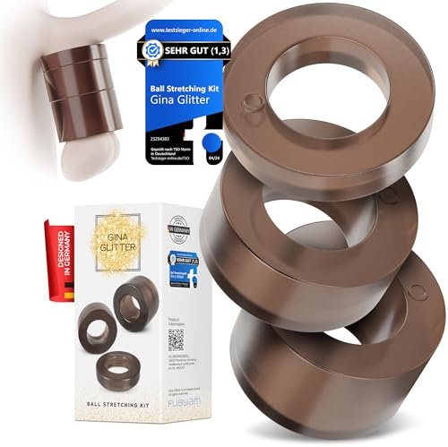Gina Glitter Penisring Set [3-teilig] Cockringe für Männer, Hodenringe, Cock-Ringe für längere & härtere Erektionen | Penis-Ring aus TPR-Gummi | 6 einstellbare Längen, passend für jede Größe