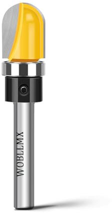 WOBLLMX Fresa da 6 mm per fresatrice verticale, diametro 12,7 mm con cuscinetti a sfera, fresa rotonda, per utensili da taglio, per la lavorazione del legno