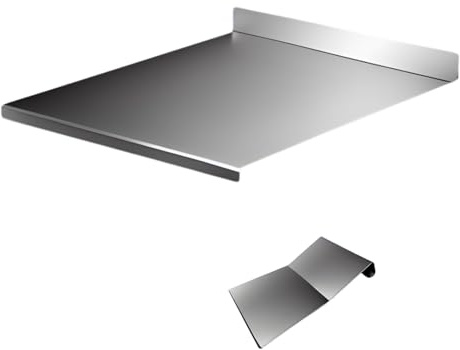 Vulcan Inox | Spianatoia in acciaio inox con tarocco taglia impasto | MADE IN ITALY (110 X 50 + 2CM BATTENTE 4CM ALZATA)