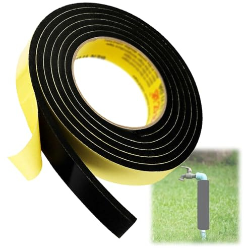 LRHELPBNR Aislamiento Autoadhesivo, Aislamiento De Espuma para Tuberías De Agua De Cobre En Exteriores, Cinta Adhesiva De Espuma Aislante Impermeable para Tuberías Frías O Calientes(10mmx40mmx2m)