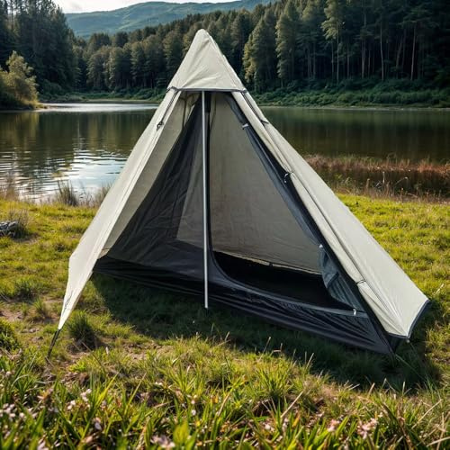 HipierFx Tiendas de Campaña Ultraligera para 1 Persona Tiendas para Camping al Aire Libre Trekking (Kaki)