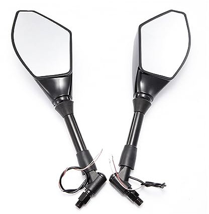 Lenkerendenspiegel Universal Motorrad Rückspiegel Mit Blinker Licht Für B-MW Für R9T Für S1000R Für R1250gs Für K1200R Für F700GS