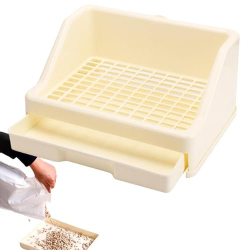 Kaninchentoilette,Kaninchentoilette Töpfchentrainer- Gitter für kleine Haustiere Kleintier-Katzentoilette, Hasentoiletten-Katzentoilette, kleine Bettkasten-Haustierpfanne für Kaninchen-Chi