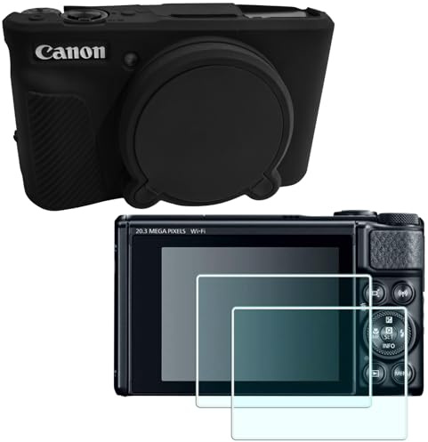 Funda de Silicona Compatible con la cámara Digital Canon PowerShot SX740 / SX730 (para Accesorios), Funda Blanda de Goma para cámara HUIPUXIANG SX740 con Tapa extraíble para el Objetivo