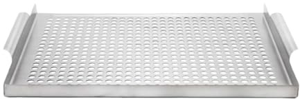 usefulbeauty - Rejilla de cocina para barbacoa, acero inoxidable para parrilla de camping, accesorios de barbacoa con drenaje para picnic, autocaravana, cenas familiares, patio trasero, jardín y