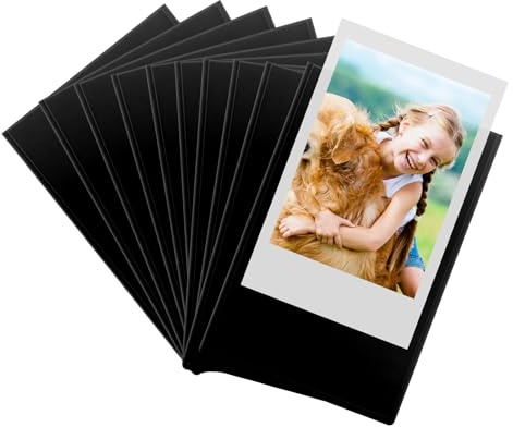 VINATO Foto Imanes Nevera, 10 Piezas 9 × 5,8 cm Marcos de Fotos Magnéticos, Iman Nevera Portafotos Magnéticos para Polaroid Instax Mini Fotos, Negro