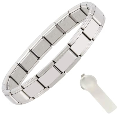 YOFDAL 1 PCS Bracelet à breloques italien personnalisé en acier inoxydable Italian Charm Bracelet Lien De Bracelet à Charme Modulaire Amovible De Charmes De Style Italien Für Damen