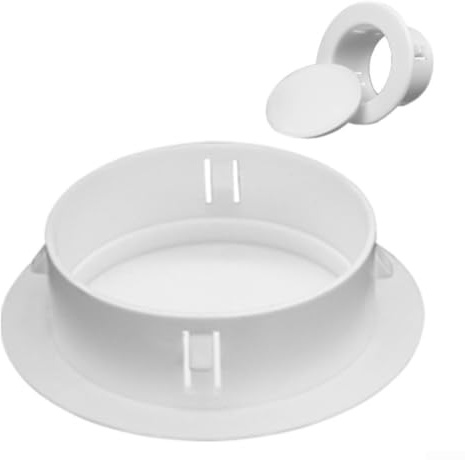 Marchfunny Lot de 50 couvercles d'aération de climatisation avec capuchon rond en plastique pour ouvertures murales, dissimule les trous et protège contre la poussière et les insectes