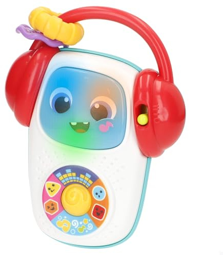 winfun Reproductor Musical portátil para bebés, 11x14 cm, Luz, Melodías Populares y clásicas, Juguete Interactivo Infantil, Asa ergonómica, Agarre fácil, Juguetes Musicales, +3 Meses (39373)