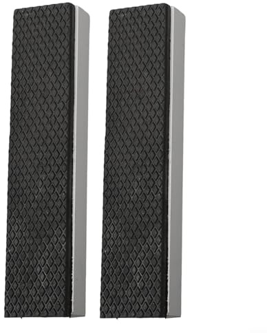 Vise Protective Cover for 3 to 8 Inch Jaws, Aluminum Alloy and Rubber Bench Vise Soft Jaw Cover with Magnetic Strips, Rhombic Anti-Slip, 5 Sizes Set (75-200mm)(4 in/100mm)