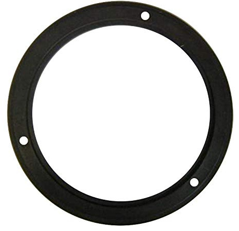 easyricambi Joint arrière Extracteur aspirateur Gaine de poêles à pellets à 3 trous en caoutchouc silicone de couleur noir. Diamètre intérieur : 125 mm externe : 155 mm