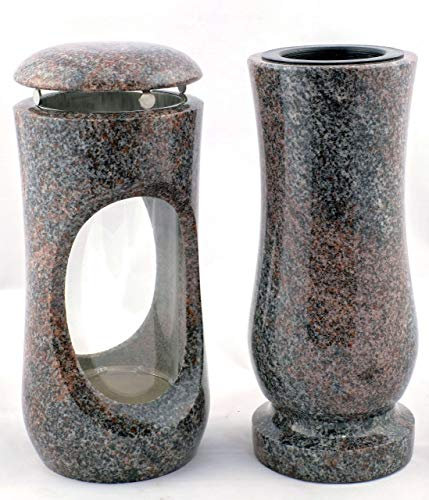 designgrab Design small Grablampe mit Vase aus Granit Paradiso