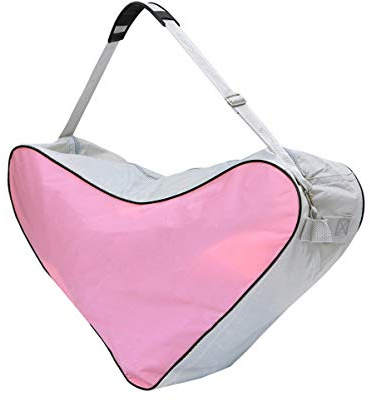 LIOOBO Roller Skate Bag Ice Skating Bag Triangular Tote Skating Triangle Adjustable Shoulder Strap for Roller Skates Inline for Women Girls (Pink)