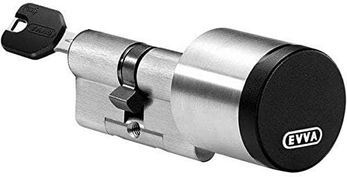 EVVA AirKey Hybridzylinder MCS A:41 / I:61 mm mit E-Außenknauf und mechanischem MCS-Schloss Innen