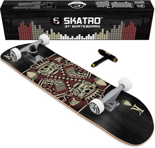 SKATRO - Pro Skateboard 31 Complete Skateboard.Skateboard Ages: Adults, Boys, Girls, Beginners, and Kids