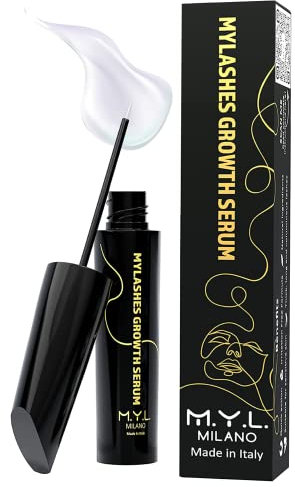 M.Y.L. Wimpernwachstumsserum mit Hyaluronsäure und natürlichen Stammzellen - Effektives Wimpernserum mit volumengebender und verdichtender Behandlung für die Augenbrauen Made in Italy 5ml
