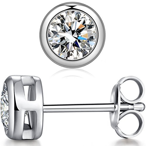 Ohrstecker Silber 925 Damen Ohrringe Diamant Ohrstecker Herren Sterling Silber Ohrringe Weißgold Zirkonia Ohrringes