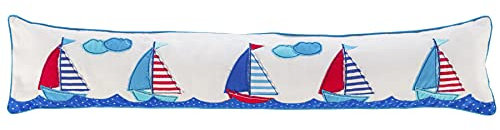 POMMERNTRAUM ® | Zugluftrolle Zugluftstopper Türstopper Windstopper Türluftstopper Maritime Dekoration (Segelboote)