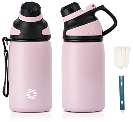 Fjbottle Edelstahl Trinkflasche Sport mit Magnetischem Deckel 1L, 800ml, 600ml, 400ml BPA-Frei Auslaufsichere Kinder Flasche - Kohlensäure geeignet 1500ML Wasserflasche Thermo für Schule, Fitness | Passend für viele Fahrradhalter, spülmaschinengeeignet und ideal als Sportflasche für Kinder, Schule und Alltag.