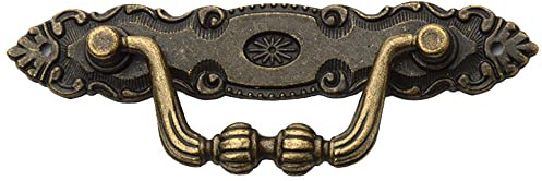 4 Stück Antiker Stil Möbelgriffe, Grün Bronziert Vintage Schubladengriffe Zink Legierung Möbelknopf Türgriff Schrankgriffe Ring