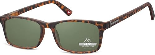 Generico Occhiali da lettura da sole +2,5 uomo donna graduati montana eyewear con lenti da sole lenti scure (1.0, TARTARUGA)