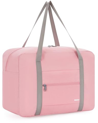 WANDF for New Ryanair Cabin Bags 40x30x20 Underseat Travel Bag Carry On Hand Luggage Water-Resistant Holdall Overnight Weekend Bag for Women Men (Pink)