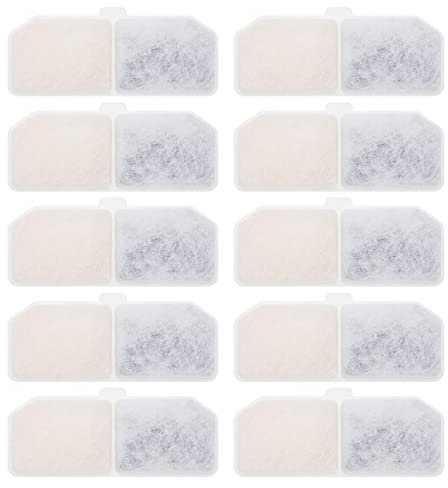 Create Idea 10PCS Filtro de Fuente de Agua para Gatos y Mascotas, Dispensador de Bebida con Suministros de Alimentación Y Riego