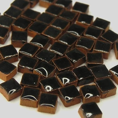 Micro carreaux de mosaïque 5 x 5 mm, 1000 pièces, marron et noir, RL01