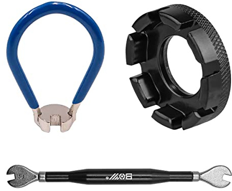 Hsthe Sea 3 Pezzi Kit di Chiavi per Raggi per Bici Chiave per Raggi per Bici Chiave per Raggi per Ruota per Bici Attrezzo per Raggi per Bicicletta (Nero)