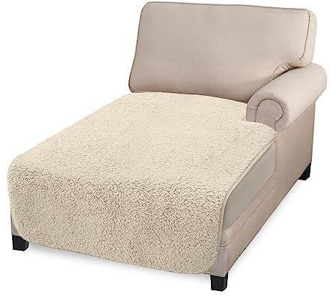 Granbest Super Soft Dicke L-förmige Sofa Abdeckung, Rutschfeste Chaise Lounge für Große Ecke Couch, Haustiere (Chaise, Beige)
