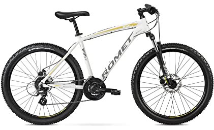 Balticuz OU Romet Mountainbike MTB Fahrrad Rambler 6.3 26 Zoll, Weiss-Gold, 24 Gänge